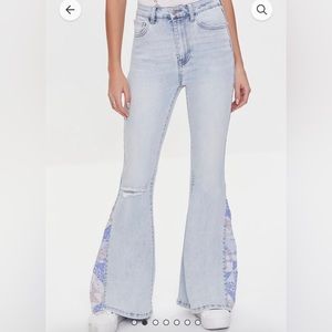 Forever 21 Patchwork Flare Jean